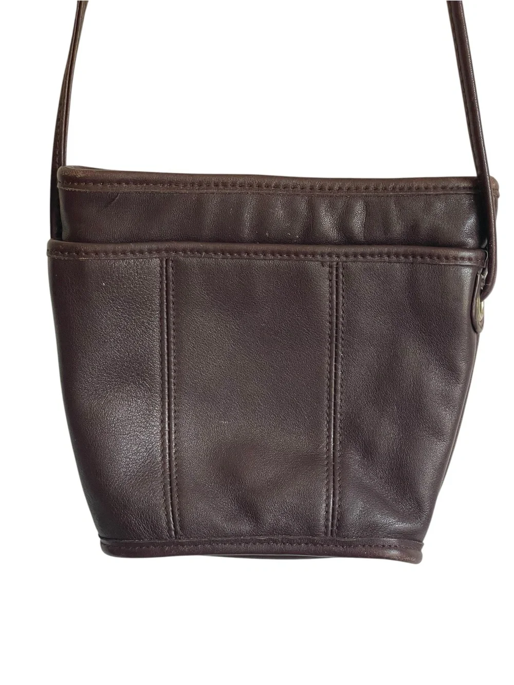 Vintage Liz Claiborne x Leather Company Leather Crossbody Bucket Bag